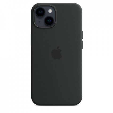 Чохол LUX Silicone Case на iPhone 14 Midnight with MagSafe